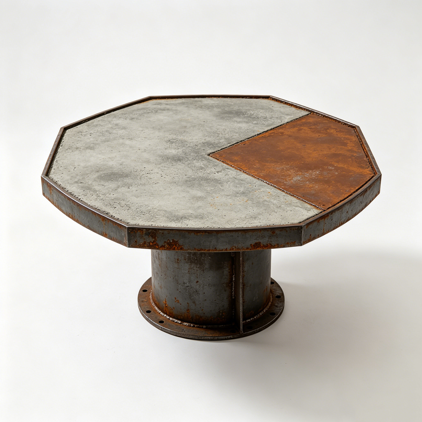 Industrial Rustic Octagonal Table