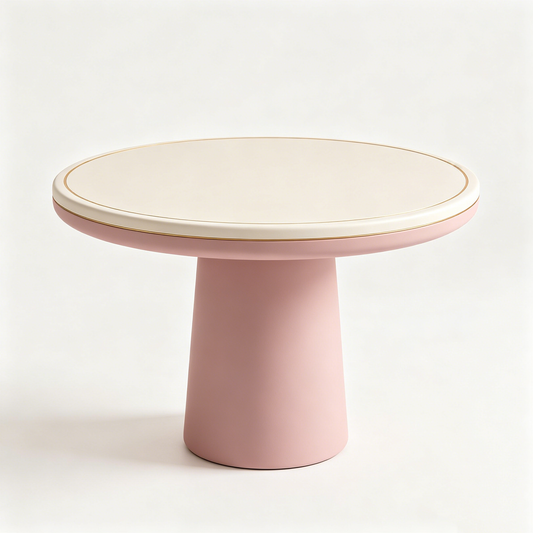 Pink‑White Pastel Tapered Table