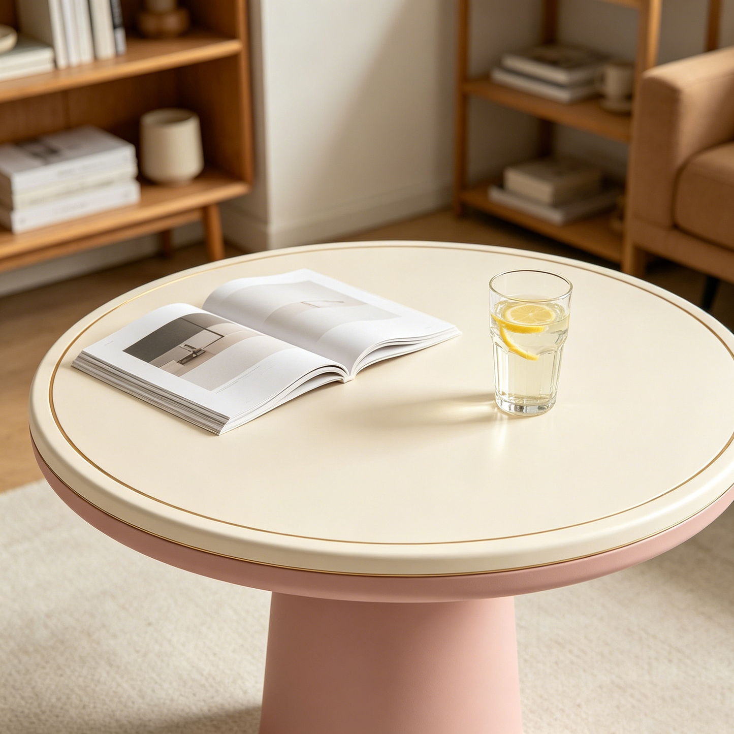 Pink‑White Pastel Tapered Table