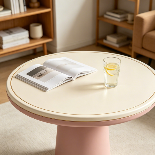 Pink‑White Pastel Tapered Table