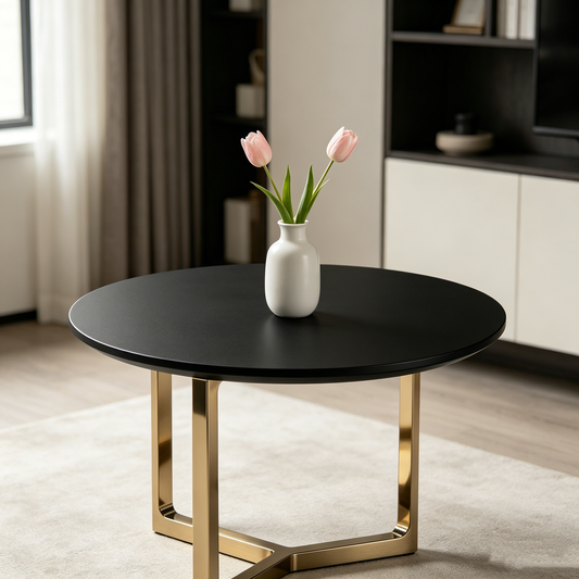 Black‑Gold Geo Round Table
