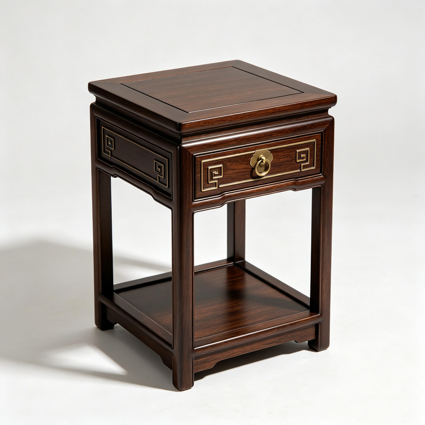 Chinese‑Style Wooden Drawer Side Table