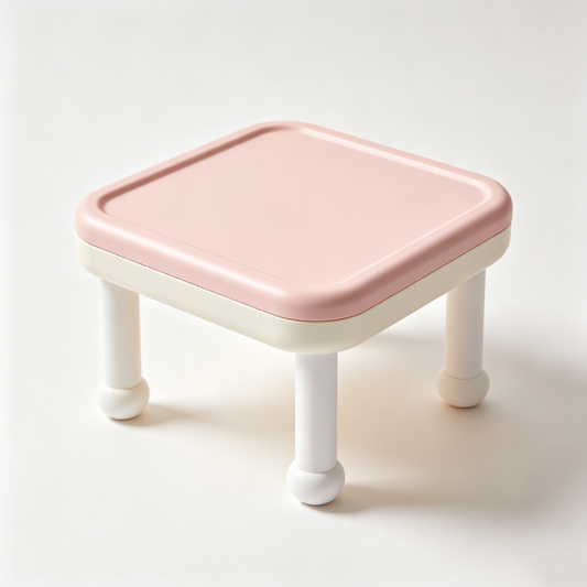 Pink Pastel Minimal Side Stool Table