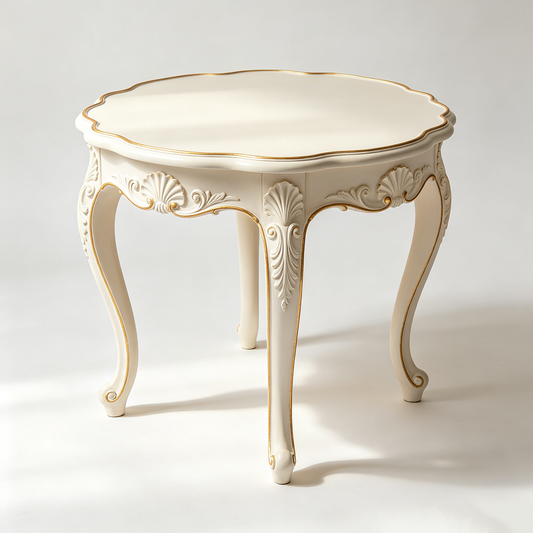 French Shell‑Carved Gilded Table