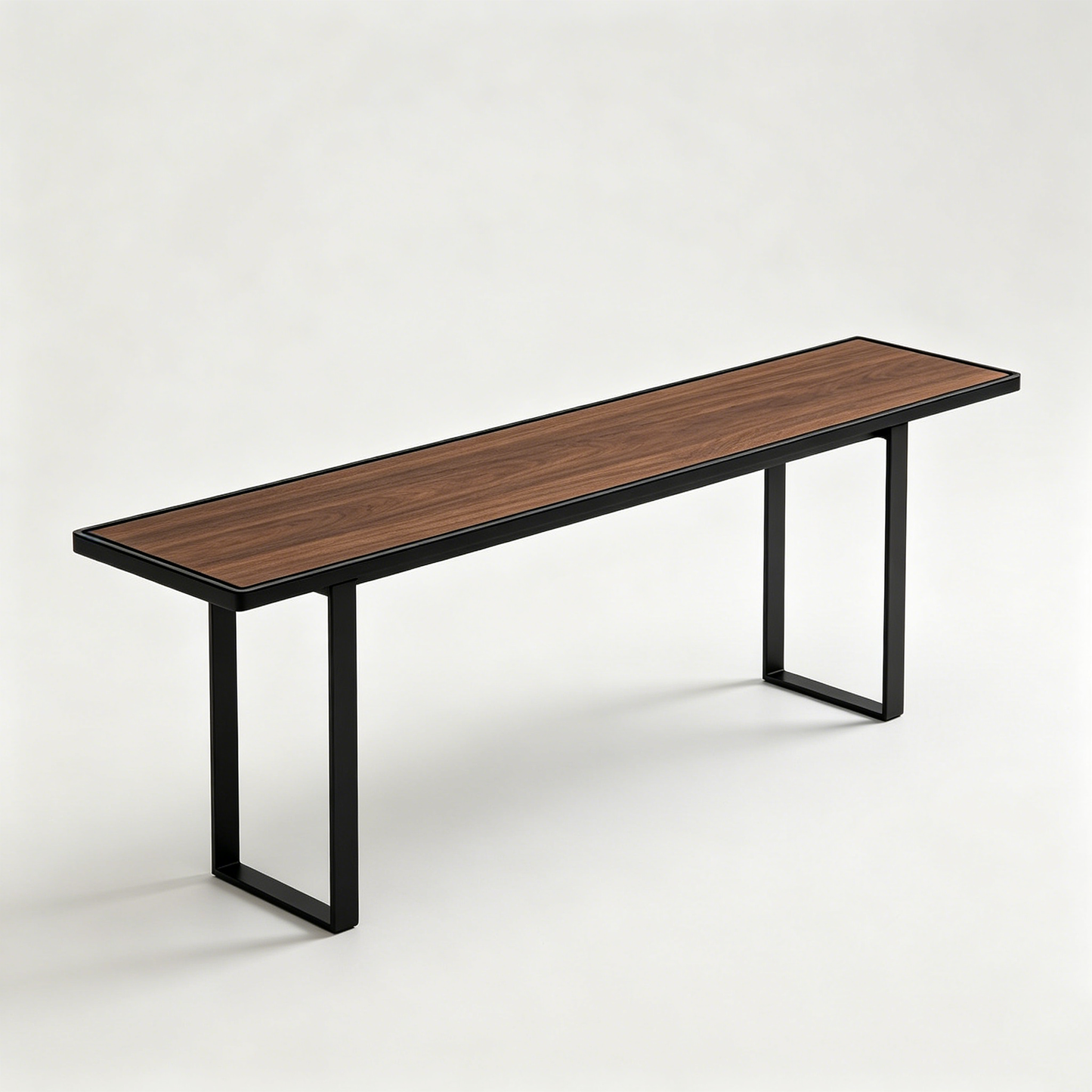 Walnut Black‑Gold Console Table